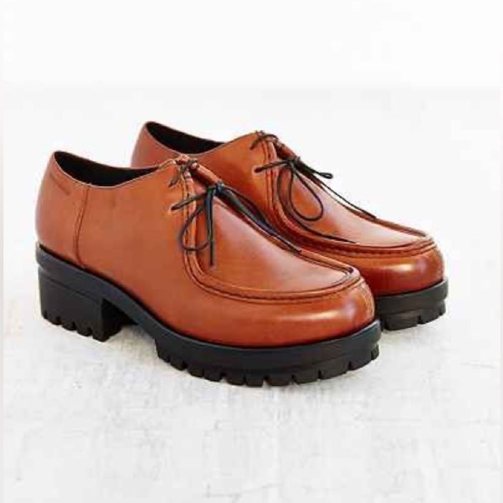 Vagabond Shoemakers Women's Brown Kayla Leather Oxford Loafers Size 39